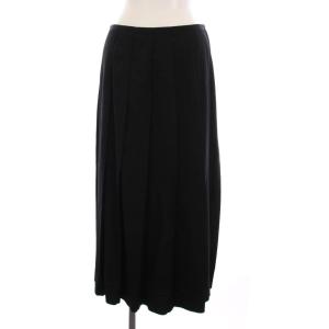 AD2002 プリーツスカート ロング ウール M 黒 ブラック TI-S020 /YM
