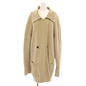 カーディガン ニット ジャケット ヴィンテージ 長袖 ウール 40 ベージュ /YM