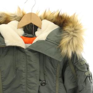 AVIREX BELLA ギャザー N-2B ジャケット ブルゾン ミリタリージャケット 中綿 ジップアップ フェイクファー