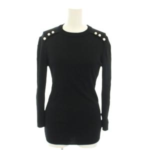 パールラウンドネックトップ PEARL ROUND NECK TOP ニット セーター クルーネック 長袖