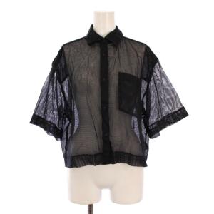25SS Mesh Short Shirts メッシュショートシャツ ブラウス 半袖 レギュラーカラー