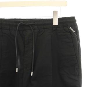 REPLAY テーパードパンツ イージー タック W32 L30 黒 ブラック 53370 /HN