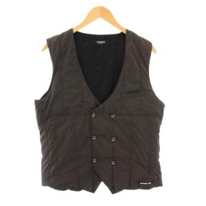 ダウンベスト ジャケット アウター ダブル Vネック L チャコールグレー /BB