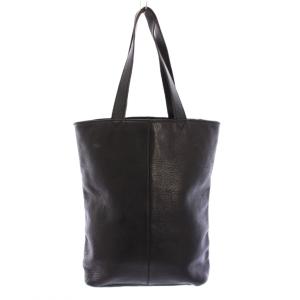 トートバッグ ハンドバッグ レザー ワンカラー 無地 黒 ブラック /BB