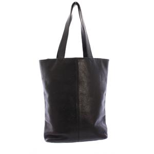 HIROFU トートバッグ ハンドバッグ レザー ワンカラー 無地 黒 ブラック /BB