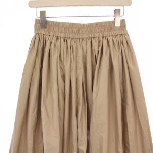 DOUBLE STANDARD CLOTHING ESSENTIAL タフタボリュームスカート ロング 38 ベージュ 0502-070-231A /BM