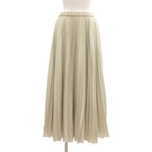 美品 プリーツスカート ロング 38 白 ホワイト /YJ