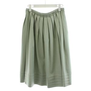 リネンベル フレアスカート ひざ丈 42 ライトグリーン 39927 /AN45