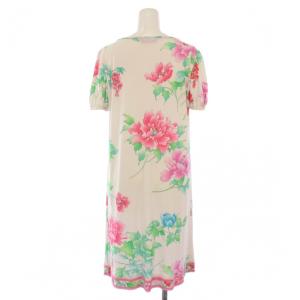 LEONARD FASHION ワンピース ひざ丈 半袖 花柄 L マルチカラー /BM