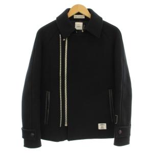 ダブル メルトンPコート ピーコート ウール 2 黒 ブラック /G