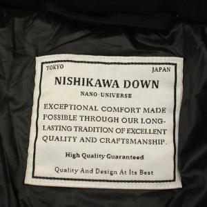 nano universe nishikawa DOWN 西川ダウン コラボ ダウンジャケット S 黒 ブラック NUC64DW0920TS