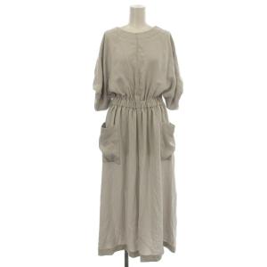 ギャザーワンピース 半袖 ロング 36 グレー 2910300311 /G