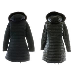 TATRAS ラヴィアナ LAVIANA リバーシブル ダウンコート ロング ジップアップ アウター 2 紺 ネイビー