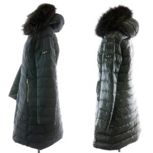 TATRAS ラヴィアナ LAVIANA リバーシブル ダウンコート ロング ジップアップ アウター 2 紺 ネイビー