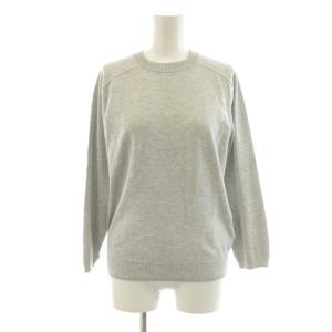 21AW HELLO刺繍 ニット カットソー 長袖 S グレー MB214-8005 /AN50