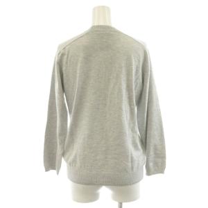 MADISONBLUE 21AW HELLO刺繍 ニット カットソー 長袖 S グレー MB214-8005 /AN50