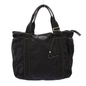 ARINNA-C 1 アリンナ トートバッグ ハンドバッグ ナイロン ワンカラー ロゴパッチ 黒 ブラック