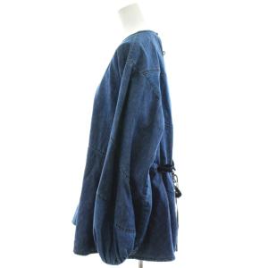leur logette カットソー 長袖 デニム地 リボン 1 インディゴ 03433 /AN30