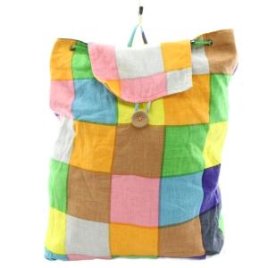 リュックサック デイバッグ マルチカラー オレンジ 紫 パープル 水色 ライトブルー 茶 ブラウン SS7365