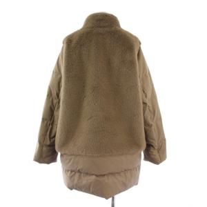 23区 24AW ECOPEL エコファーコンビダウンコート スタンドカラー アウター ミドル丈 ジップアップ