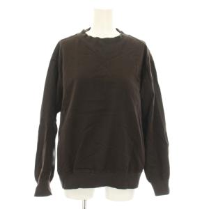 24AW ウールコットンツイル WOOL COTTON TWILL トレーナー カットソー 長袖 1 茶