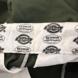 Dickies BEDWIN テーパードパンツ スラックス ジップフライ ワンカラー 30 緑 グリーン /BB