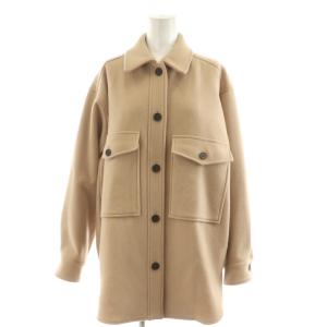 FABRICA ダブルメルトンシャツコート ステンカラー ジャケット F ベージュ GAO-29110-B