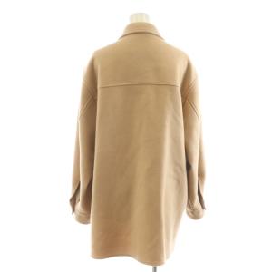 Adam et Rope' FABRICA ダブルメルトンシャツコート ステンカラー ジャケット F ベージュ GAO-29110-B