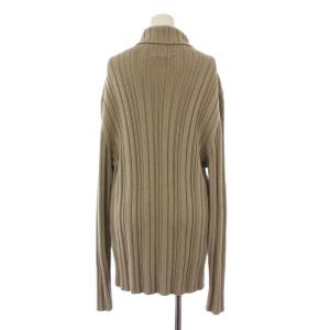 HERMES ニット セーター 長袖 タートルネック ウール M ベージュ /BM