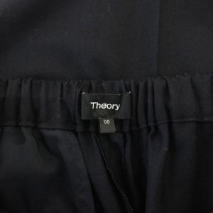 Theory 21AW SAXONY LT4 CROP PULL ON J パンツ スラックス ウール 00 黒 ブラック