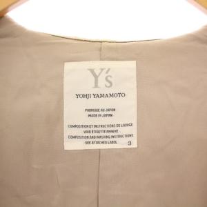 Y's ヨウジヤマモト ステンカラージャケット ブルゾン アウター ジップアップ ショート丈 シルク ウール 3