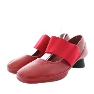 ALRIGHT パンプス ヒール ラウンドトゥ レザー 37 赤 レッド K200485-016 /AN1