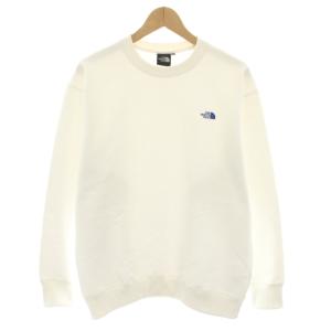 スモールロゴヘザースウェットクルー スウェット トレーナー クルーネック 長袖 裏起毛 ロゴ刺繍 M 白