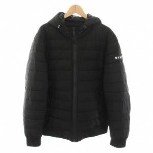 ニューヨークパフジャケット 中綿ジャケット アウター フード ボックスロゴ L 黒 ブラック DX9MP651