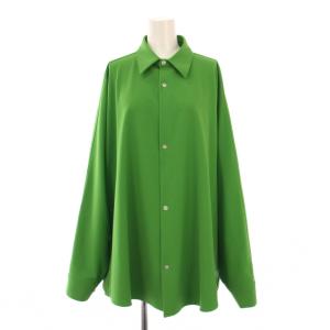 N.HOOLYWOOD シャツ ブラウス 長袖 レギュラーカラー 無地 ストレッチ ワンカラー S 緑