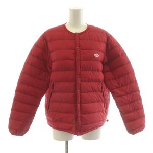 クルーネック インナーダウンジャケット ロゴ ナイロン M 赤 レッド DT-A0001 /AN43