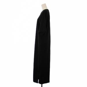 ADORE 22SS ワンピース ロング丈 半袖 クルーネック 38 黒 531-2160353 /BM
