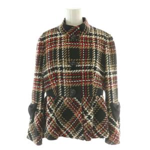 ツイードジャケット 40 ブラック レッド ベージュ NF-114605