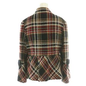 M'S GRACY ツイードジャケット 40 ブラック レッド ベージュ NF-114605