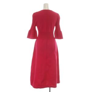 M'S GRACY 23年製 ウエストリボンニットワンピース 七分袖 ロング 38 ピンク MK-318337 /TK