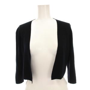 カーディガン ボレロ ニット ショート丈 七分袖 36 黒 ブラック YCN-418-050 /YM