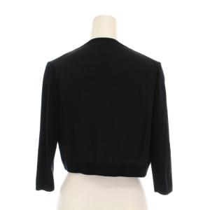 YOKO CHAN YOKOCHAN カーディガン ボレロ ニット ショート丈 七分袖 36 黒 ブラック YCN-418-050 /YM