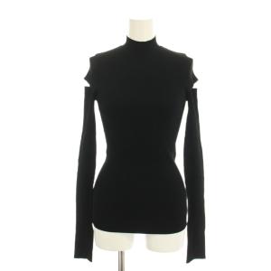 ニット セーター リブ ハイネック S ブラック 16-8401016-050-902