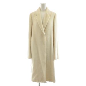チェスターコート ロング丈 ウール アルパカ混 アウター 38 白 ホワイト 2195-21603 /AN62