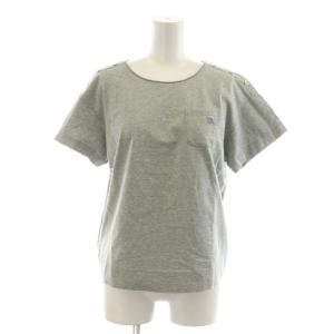 Tシャツ カットソー 半袖 38 グレー ポケット ロゴ刺繍 E1P20-109-07 /RR