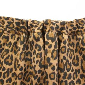 JOURNAL STANDARD LUXE 24AW フレアスカート イージー ミモレ ロング ウエストゴム レオパード ヒョウ柄 サテン F ベージュ