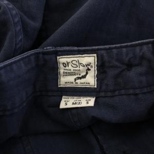 orSlow ベイカーパンツ ヘリンボーン スラックス ボタンフライ ワンカラー S 紺 ネイビー タグ付き /BB