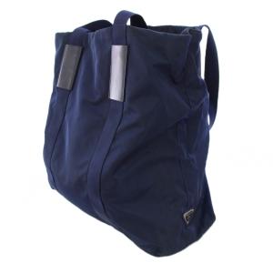 PRADA トートバッグ ハンドバッグ ナイロン ワンカラー 紺 ネイビー /BB OH