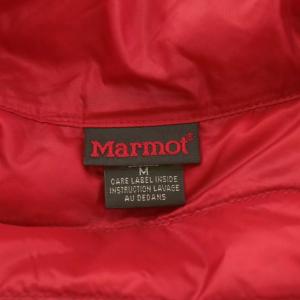MARMOT ダウンジャケット ロゴ 刺繍 バイカラー ナイロン M グレー 赤 レッド MJD-F2007A /AN22