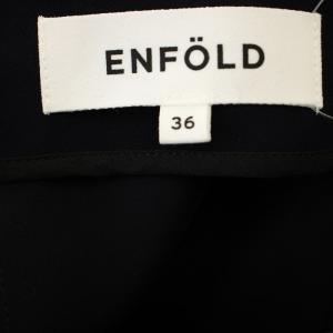 ENFOLD ペプラム ロングスカート スリット 36 ネイビー 紺 300DA231-1860 /G